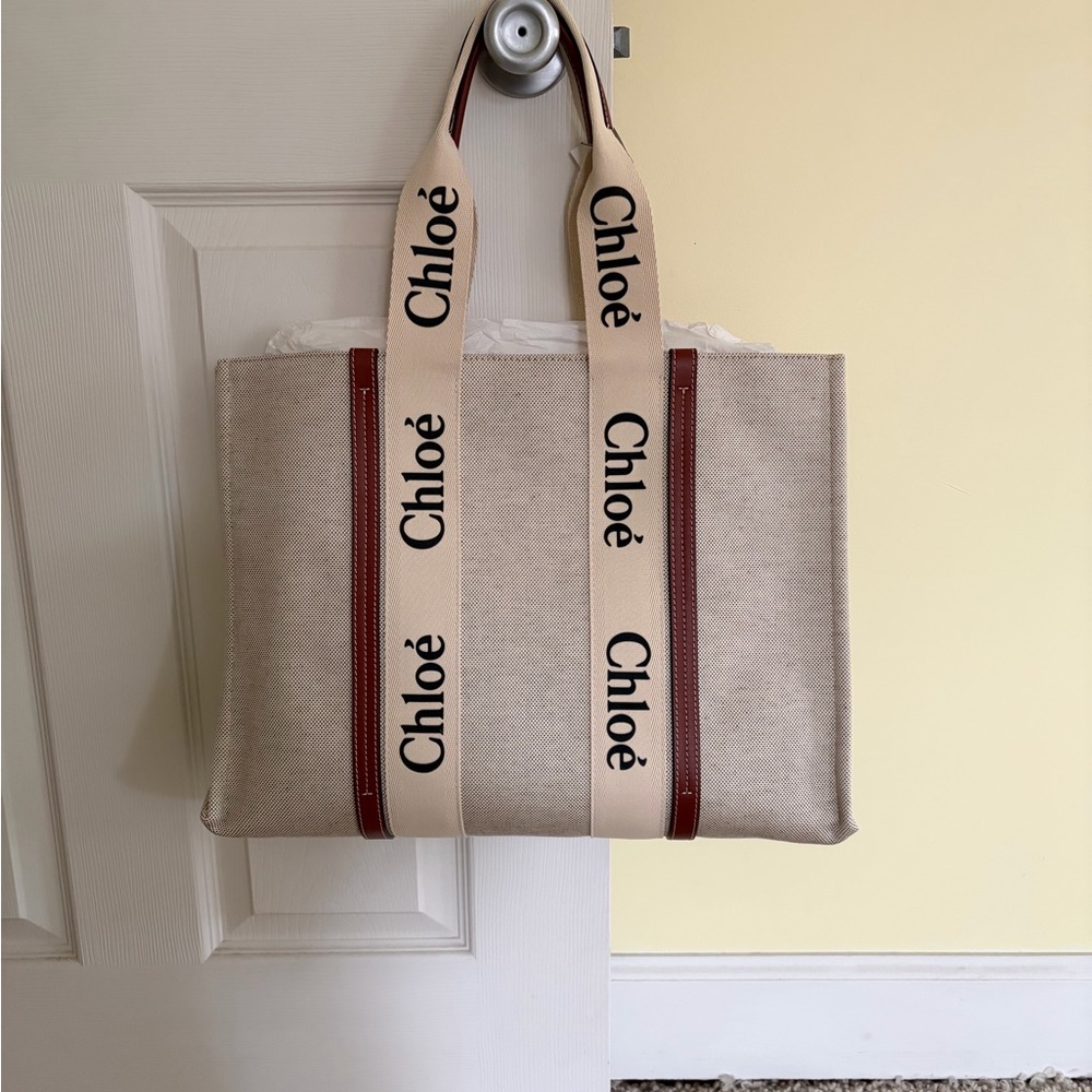 Chloé Woody large cotton tote